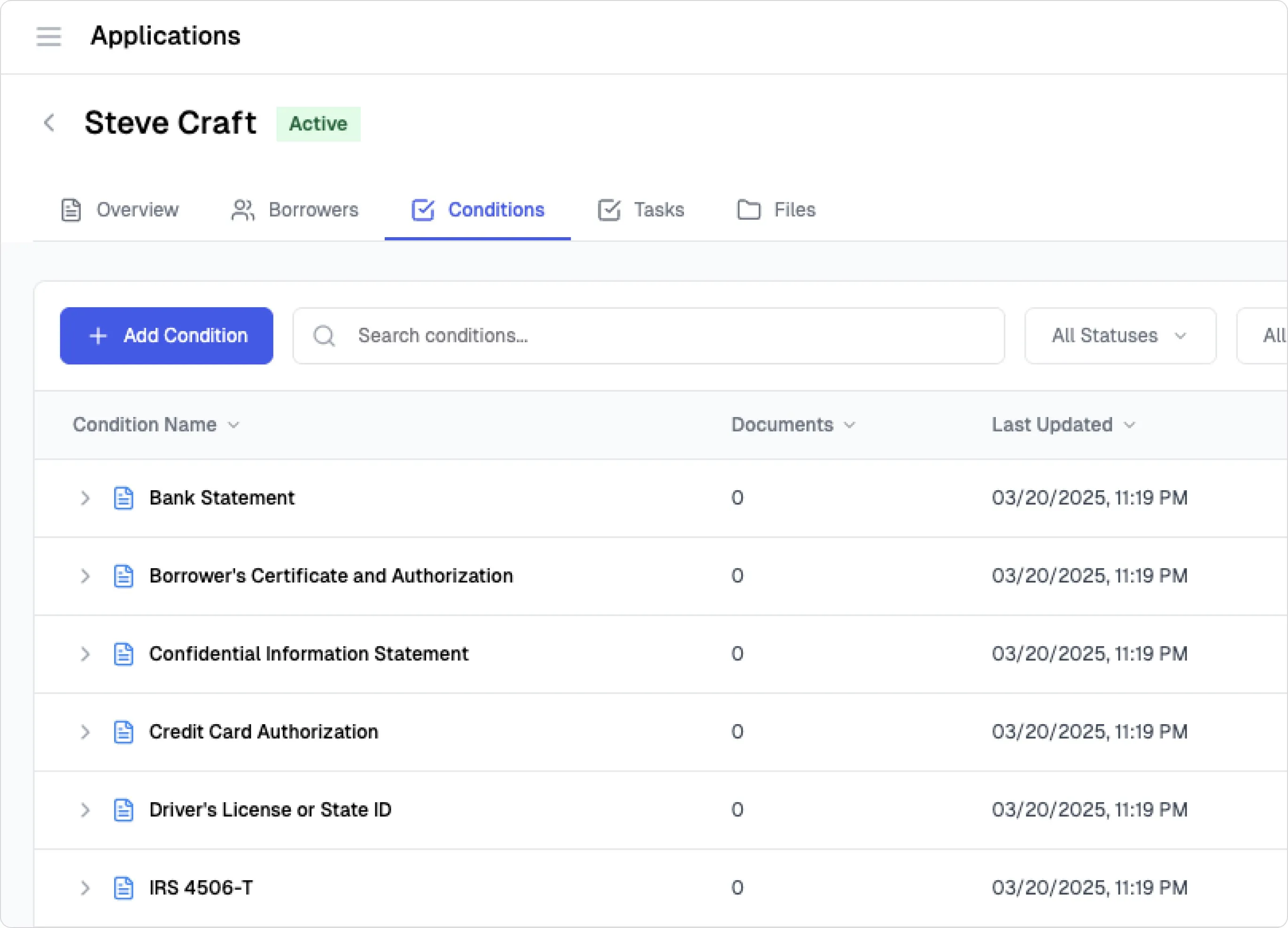 Condition Management